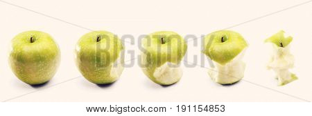 Apples on white background  - close-up