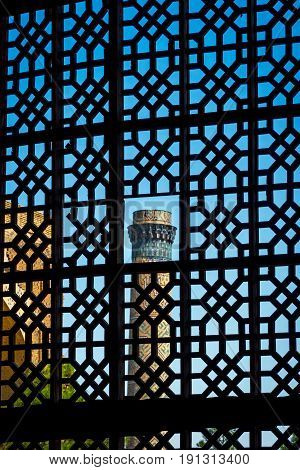 Minaret, Samarkand, Uzbekistan