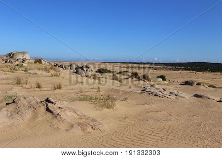 Dunes behind of Barra de Valizas, Cabo Polonio