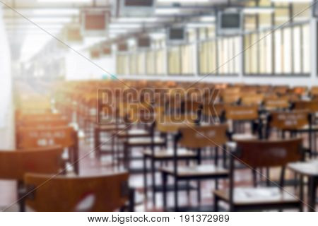 white room building decorated with chair and table abstract blurred background