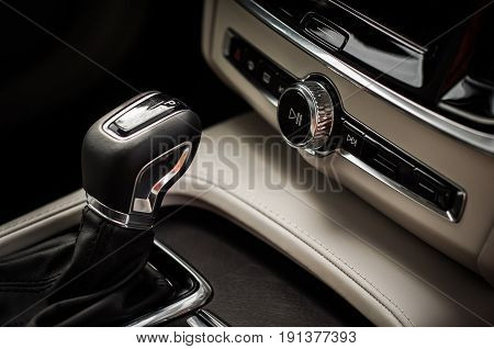 Moscow, Russia - May 3, 2017 Volvo V90 Cross Country, Interior View. Test Of New Volvo V90 Cross Cou
