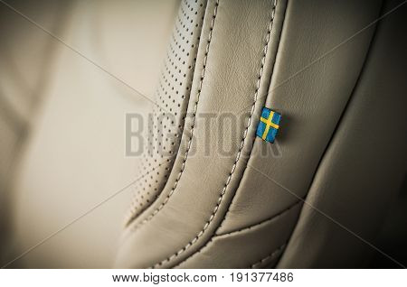 Moscow, Russia - May 3, 2017 Volvo V90 Cross Country, Interior View. Test Of New Volvo V90 Cross Cou