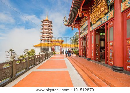 GENTING HIGHLANDS, MALAYSIA - APRIL 16, 2017: Chin Swee Caves Temple in Genting Highlands Pahang Malaysia