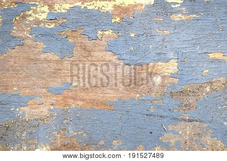 Old blue wooden board with abstract texture background