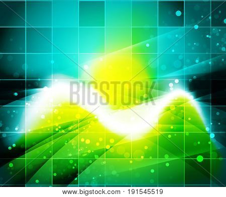 Shiny wave, magic light efffect abstract background