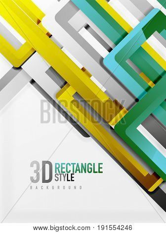 Rectangle tube elements, 3d background