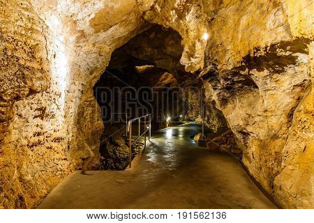 Photo of limestone cave system under Budapest