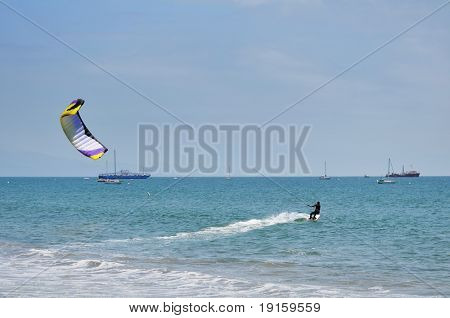 Kitesurfer Spaß in Santa Barbara, Kalifornien