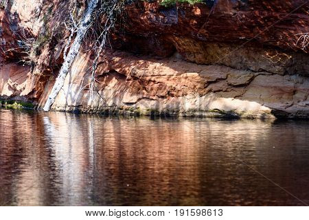 Sandstone Cliffs In The Gaujas National Park, Latvia