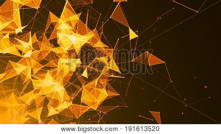 Abstract Plexus Background. Hi Tech Digital Background