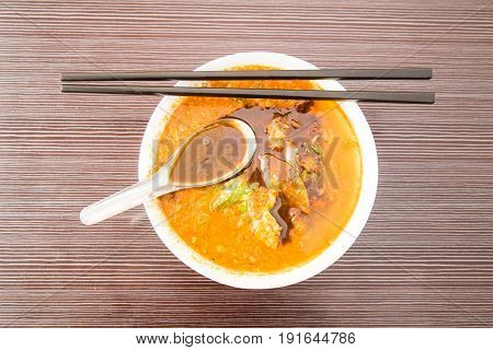 Asam Laksa, Popular Penang Noodle With Prawn Paste