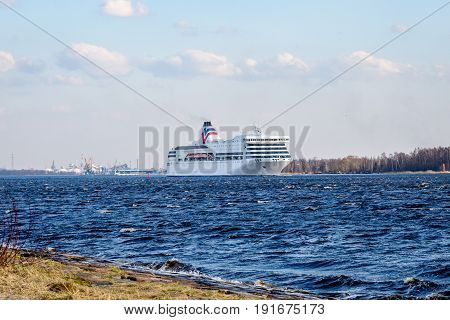 Ferry Leaving The Port
