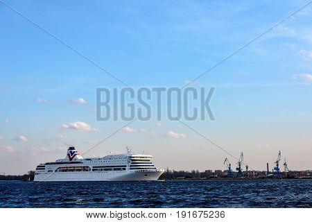 Ferry Leaving The Port