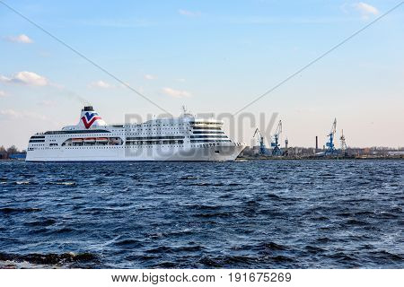 Ferry Leaving The Port