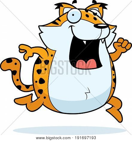 Cartoon Bobcat Running