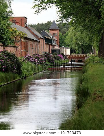 Pond at a Trappist Brewery in Westmalle Belgium