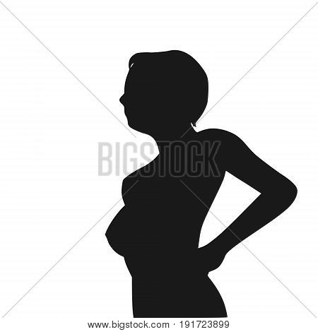 Sexy women silhouette. Fashion mannequin. Vector Illustration
