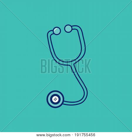 Vector - Health care vector concept with stethoscope. Medical care health and diagnosis with stethoscope medicine equipment illustration