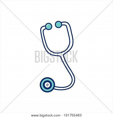 Vector - Health care vector concept with stethoscope. Medical care health and diagnosis with stethoscope medicine equipment illustration
