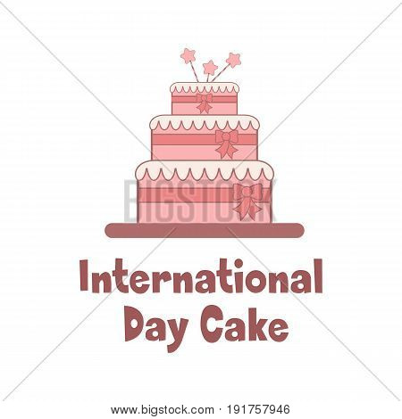 A festive poster to the International Day of cake. Stock vector