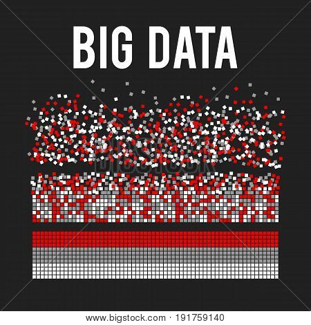 Big data visualization. Machine learning algorithms. Analysis of information. Visual data infographics design. Science and technology vector background.