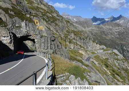 The Road To Susten Pass On The Swiss Alps