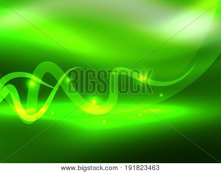 Glowing shiny wave background, energy concept illustration