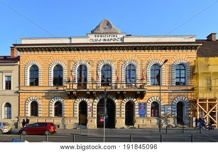 CLUJ NAPOCA ROMANIA - 04.01.2017: old city hall and local council landmark architecture