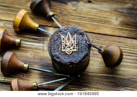 Gravers And Trident On A Jeweller Workplace