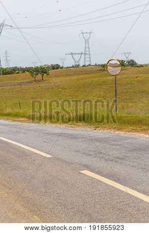 Mirror In The Road In Santiago Do Cacem