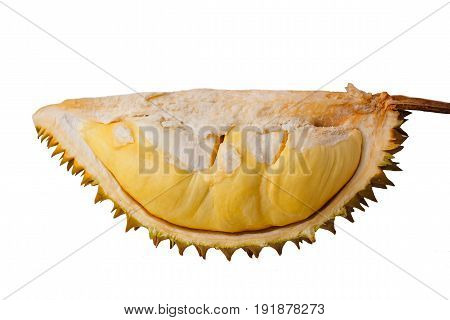 Durian Isolated On White Background.