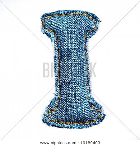 Une lettre de l'alphabet jeans