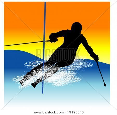 slalom skiløber