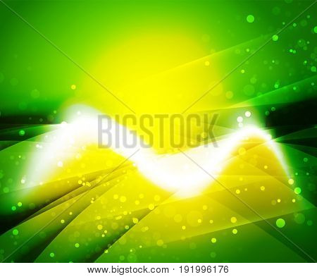 Shiny wave, magic light efffect abstract background