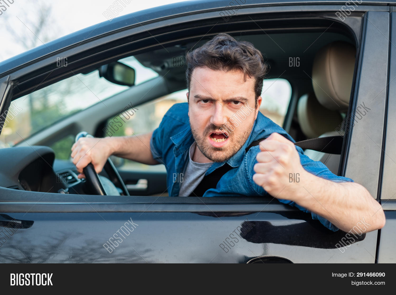 Angry Rude Man Driving Image & Photo (Free Trial) Bigstock