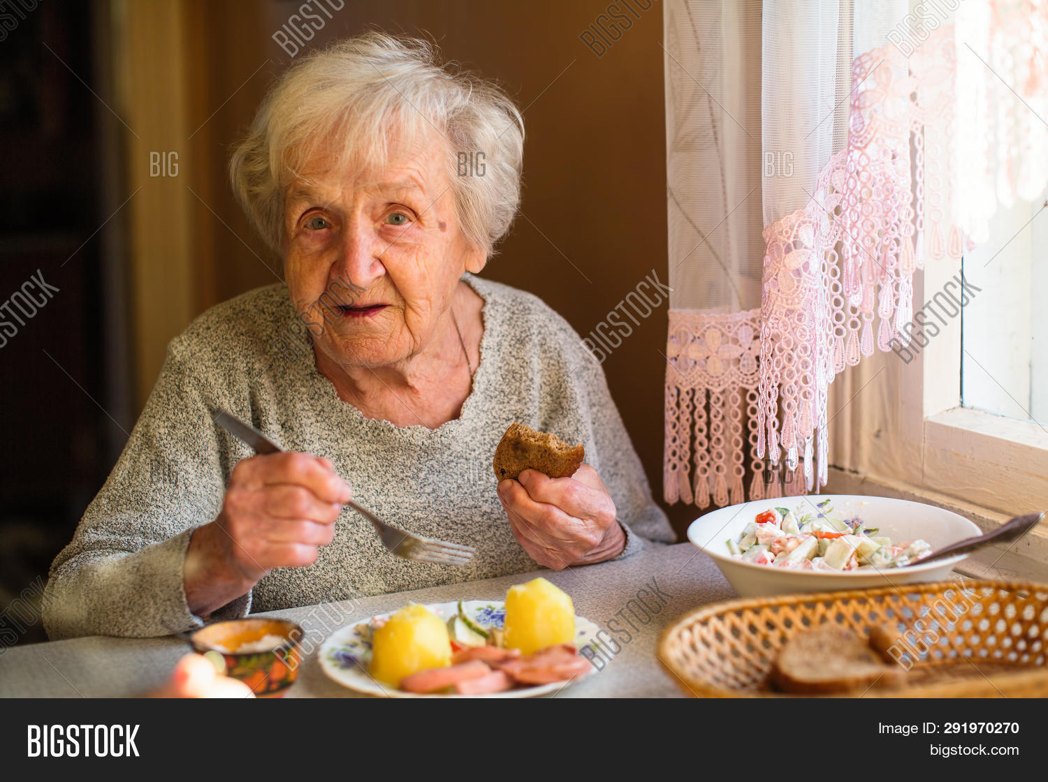 Elderly Woman Eat Image & Photo (Free Trial) Bigstock