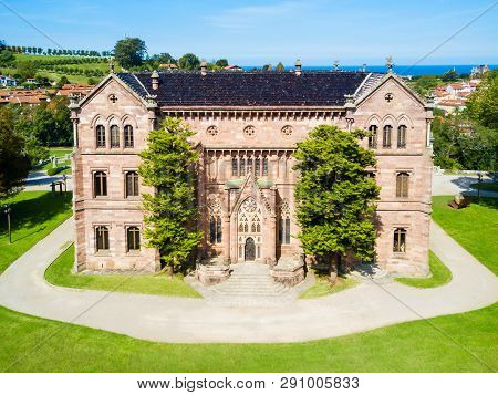 Sobrellano Palace Or Palacio De Sobrellano In Comillas, Cantabria Region Of Spain