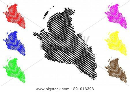 West Dunbartonshire (united Kingdom, Scotland, Local Government In Scotland) Map Vector Illustration