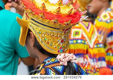 Colorful Of Manohra's Headdress. Manohra Is A Performing Arts In Southern Thailand.