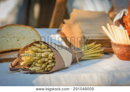 A Bunch Of Wheat, A Bunch Of Wheat On The Table