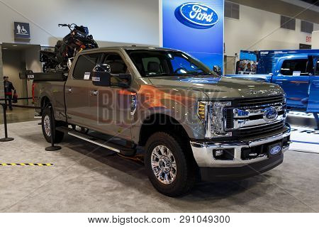 Vancouver, Canada - March 2019 : Ford F350, Taken At 2019 Vancouver Auto Show