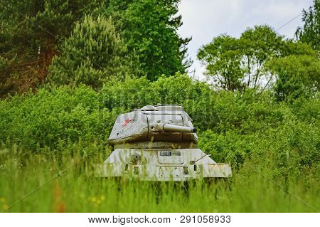 Tank Of World War 2 In The Forest