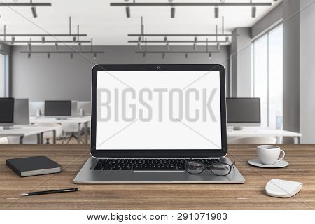 Blank White Laptop