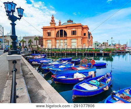 Bari, Italy, Puglia: Street View Of The Margherita Theater In The Old Harbor