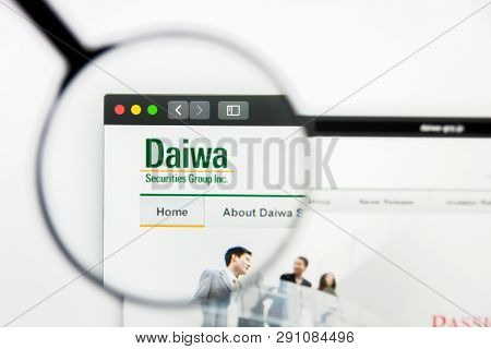Los Angeles, California, Usa - 23 March 2019: Illustrative Editorial Of Daiwa Securities Website Hom