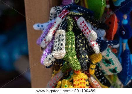 Turkish Style Traditional Hand Knitten Socks In The View
