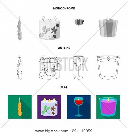 Vector Design Of Relaxation And Flame Icon. Set Of Relaxation And Wax Vector Icon For Stock.