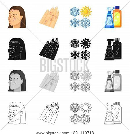 Vector Design Of Medical And Pain  Icon. Set Of Medical And Disease Vector Icon For Stock.