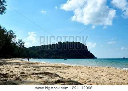 Lazy Beach At Sunny Summer Day. Koh Rong Sanloem Island, Lazy Beach. Cambodia, Asia
