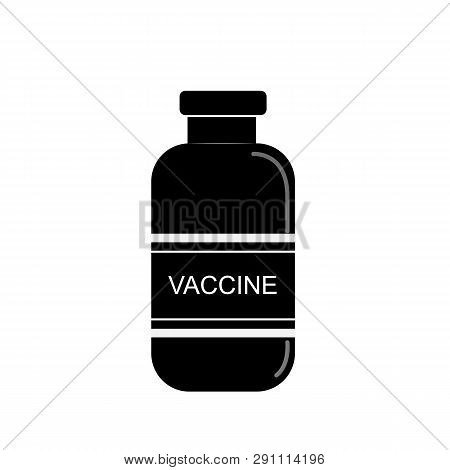 Vaccine Bottle, Flat Design, Simple Pattern For Design And Decoration